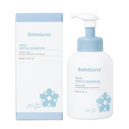 BEBELUNA, Mild Shampoo, Daily Use, 17.6 oz(500g), 98% Natural Ingredients for Infants, Baby, Kids, Adults- All in One