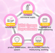 BEBELUNA, Mild Cream 7.05 oz, 98% Natural Ingredients, Moisturizing, Cooling, Tone-up, Non-Sticky, Soothing Care