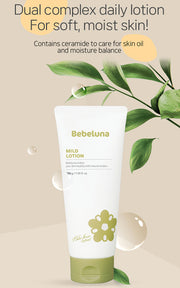 BEBELUNA Mild Lotion 7.05 oz – 98% Natural Ingredients, Elderflower & Centella, Gentle Moisturizer for Sensitive Skin