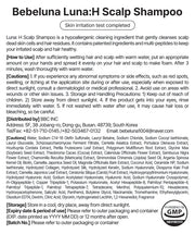BEBELUNA 루나:H 스칼프 두피 샴푸 - 기능성 탈모 케어, 멘톨 쿨링, 펩타이드 식물성 복합 성분, 500ml (16.9 fl oz)