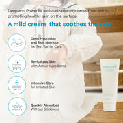 BEBELUNA, Mild Cream 7.05 oz, 98% Natural Ingredients, Moisturizing, Cooling, Tone-up, Non-Sticky, Soothing Care